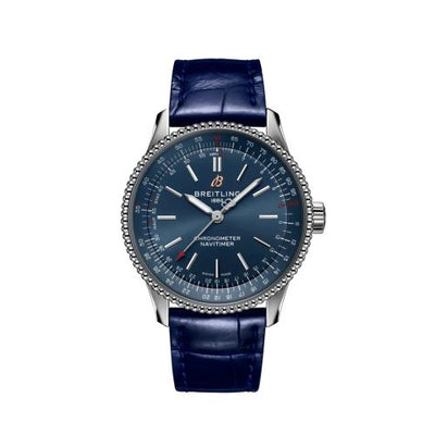 Watch Winder for watch Breitling Navitimer Navitimer 1 35 Automatic Stainless Steel / Blue / Croco / Pin