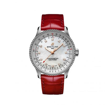 Watch Winder for watch Breitling Navitimer Navitimer 1 35 Automatic Stainless Steel / MOP / Croco / Folding