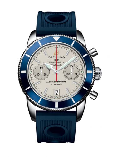 Remontoir à montres pour montre Breitling Superocean Heritage Superocean Heritage 44 Chronograph Stainless Steel / Bleu / Argent / Rubber