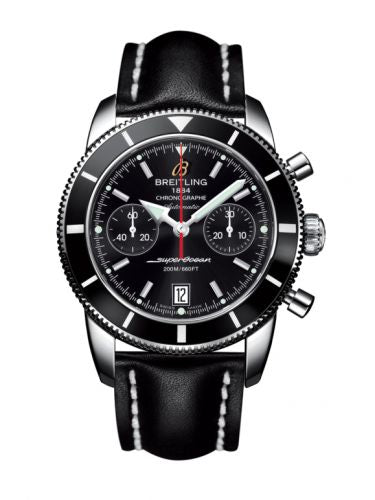 Remontoir à montres pour montre Breitling Superocean Heritage Superocean Heritage 44 Chronograph Stainless Steel / Noire / Noire / Calf