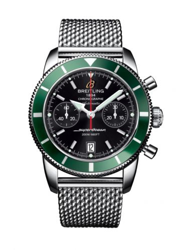 Remontoir à montres pour montre Breitling Superocean Heritage Superocean Heritage 44 Chronograph Stainless Steel / Verte / Noire / Milanese