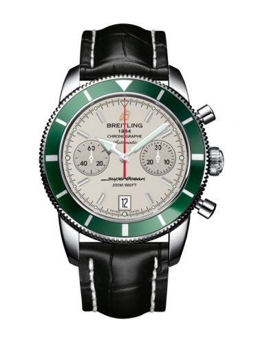 Remontoir à montres pour montre Breitling Superocean Heritage Superocean Heritage 44 Chronograph Stainless Steel / Verte / Argent / Croco