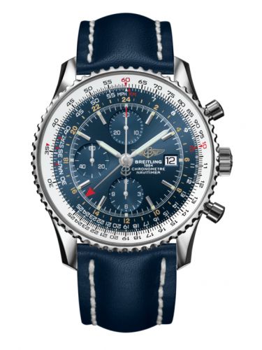 Remontoir à montres pour montre Breitling Navitimer Navitimer World Stainless Steel / Bleu / Calf / Pin