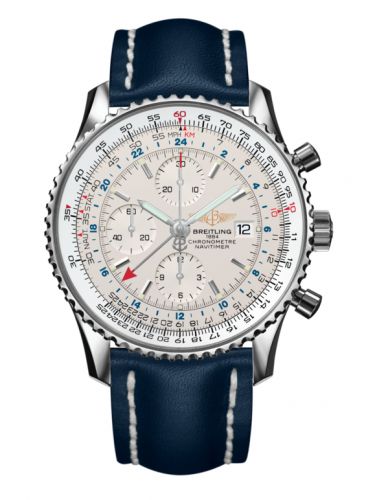Remontoir à montres pour montre Breitling Navitimer Navitimer World Stainless Steel / Argent / Calf / Pin