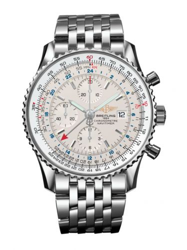 Remontoir à montres pour montre Breitling Navitimer Navitimer World Stainless Steel / Argent / Bracelet
