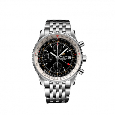Remontoir à montres pour montre Breitling Navitimer Navitimer 1 Chronograph GMT 46 Stainless Steel / Noire / Bracelet