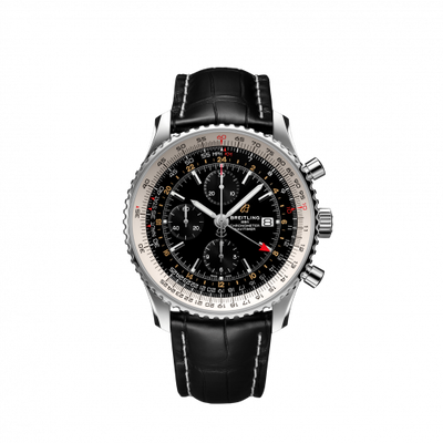 Remontoir à montres pour montre Breitling Navitimer Navitimer 1 Chronograph GMT Stainless Steel / Noire / Croco / Folding