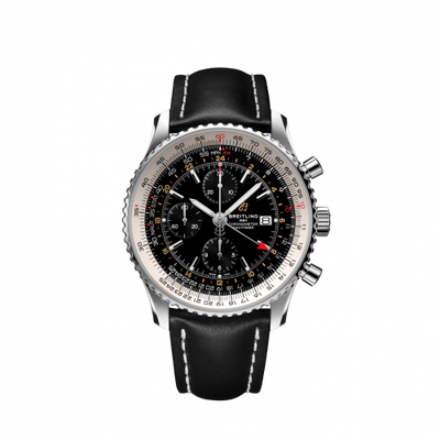 Remontoir à montres pour montre Breitling Navitimer Navitimer 1 Chronograph GMT Stainless Steel / Noire / Calf / Folding