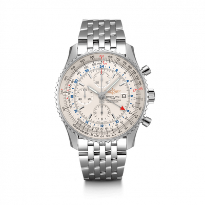 Watch Winder for watch Breitling Navitimer Navitimer World Stainless Steel / Silver / Bracelet