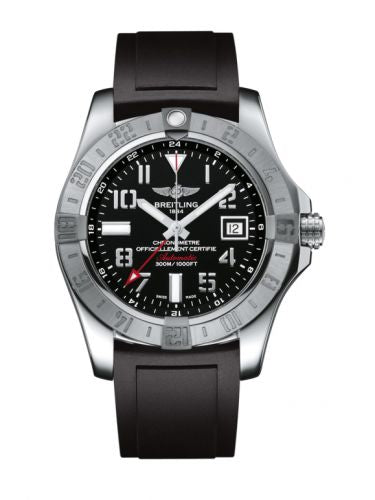 Remontoir à montres pour montre Breitling Avenger Avenger II GMT Stainless Steel / Volcano Noire / Rubber