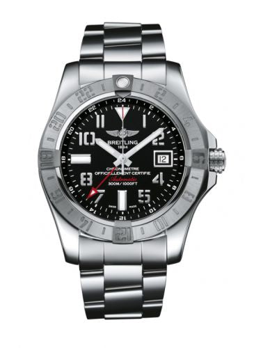 Remontoir à montres pour montre Breitling Avenger Avenger II GMT Stainless Steel / Volcano Noire / Bracelet