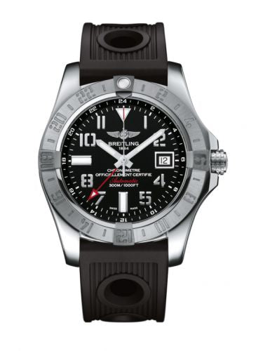 Remontoir à montres pour montre Breitling Avenger Avenger II GMT Stainless Steel / Volcano Noire / Rubber