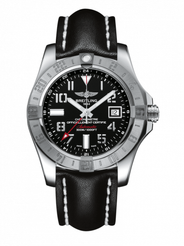 Remontoir à montres pour montre Breitling Avenger Avenger II GMT Stainless Steel / Volcano Noire / Calf / Folding