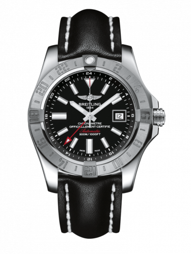 Remontoir à montres pour montre Breitling Avenger Avenger II GMT Stainless Steel / Volcano Noire / Calf / Folding
