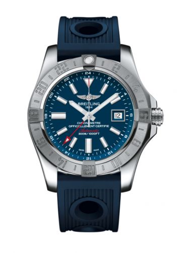 Remontoir à montres pour montre Breitling Avenger Avenger II GMT Stainless Steel / Mariner Bleu / Rubber / Folding