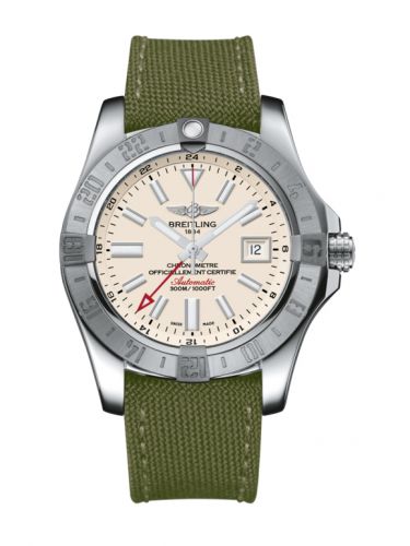 Remontoir à montres pour montre Breitling Avenger Avenger II GMT Stainless Steel / Stratus Argent / Military / Pin