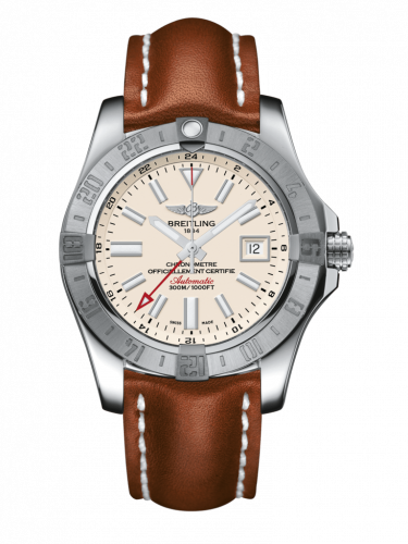 Watch Winder for watch Breitling Avenger Avenger II GMT Stainless Steel / Stratus Silver / Calf / Pin