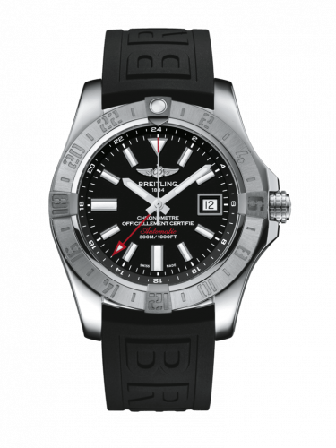 Remontoir à montres pour montre Breitling Avenger Avenger II GMT Stainless Steel / Volcano Noire / Rubber / Folding