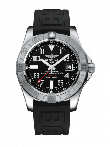 Remontoir à montres pour montre Breitling Avenger Avenger II GMT Stainless Steel / Volcano Noire / Rubber / Pin