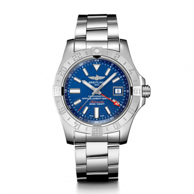 Remontoir à montres pour montre Breitling Avenger Avenger II GMT Stainless Steel / Mariner Bleu / Bracelet