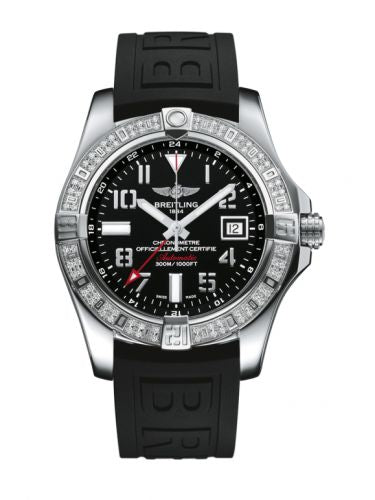Remontoir à montres pour montre Breitling Avenger Avenger II GMT Stainless Steel / Diamond / Volcano Noire / Rubber