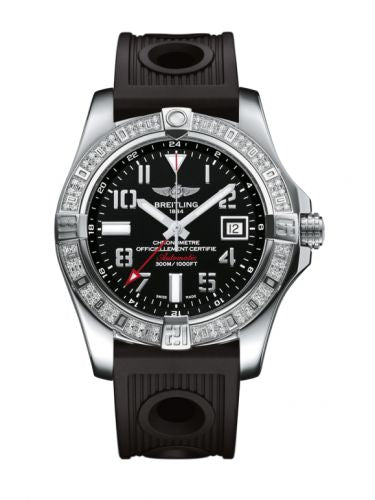 Remontoir à montres pour montre Breitling Avenger Avenger II GMT Stainless Steel / Diamond / Volcano Noire / Rubber