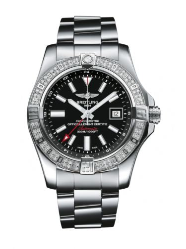 Remontoir à montres pour montre Breitling Avenger Avenger II GMT Stainless Steel / Diamond / Volcano Noire / Bracelet