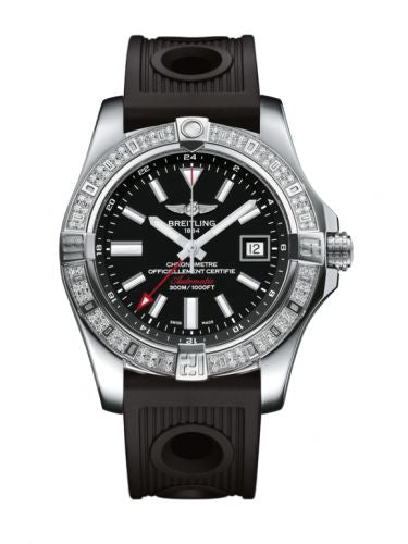 Remontoir à montres pour montre Breitling Avenger Avenger II GMT Stainless Steel / Diamond / Volcano Noire / Rubber