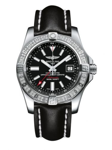 Remontoir à montres pour montre Breitling Avenger Avenger II GMT Stainless Steel / Diamond / Volcano Noire / Calf