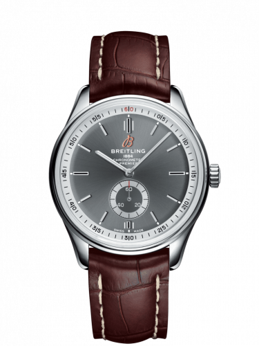 Watch Winder for watch Breitling Premier Premier Automatic 40 Stainless Steel / Anthracite / Croco Brown / Folding