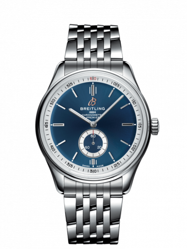 Watch Winder for watch Breitling Premier Premier Automatic 40 Stainless Steel / Blue / Bracelet