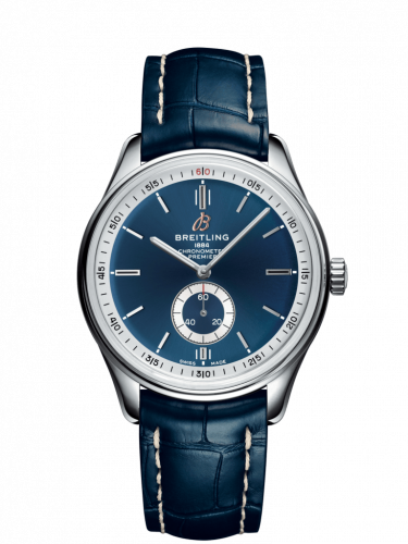 Watch Winder for watch Breitling Premier Premier Automatic 40 Stainless Steel / Blue / Croco Blue / Tang