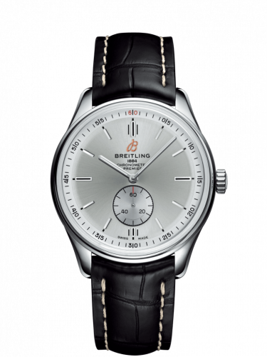 Watch Winder for watch Breitling Premier Premier Automatic 40 Stainless Steel / Silver / Croco Black / Tang