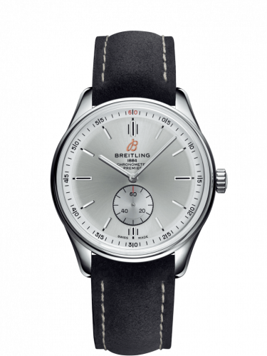 Watch Winder for watch Breitling Premier Premier Automatic 40 Stainless Steel / Silver / Nubuck Anthracite / Tang