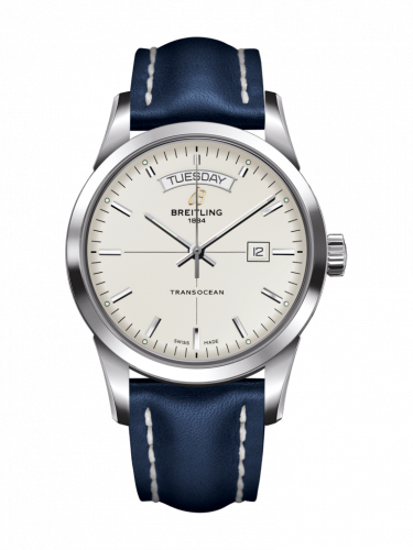 Watch Winder for watch Breitling Transocean Transocean Day & Date Stainless Steel / Silver / Calf / Pin