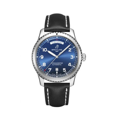 Remontoir à montres pour montre Breitling Aviatior 8 Navitimer 8 Automatic Day & Date 41 Stainless Steel / Bleu / Noire Calf / Folding