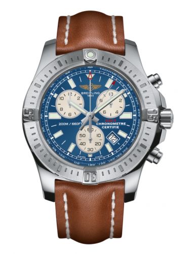 Remontoir à montres pour montre Breitling Colt Colt Chronograph Mariner Bleu / Calf / Pin