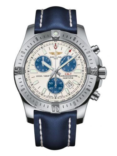 Remontoir à montres pour montre Breitling Colt Colt Chronograph Stratus Argent / Calf / Pin