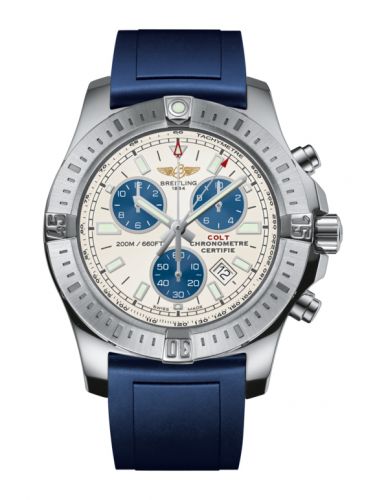 Remontoir à montres pour montre Breitling Colt Colt Chronograph Stratus Argent / Rubber / Pin