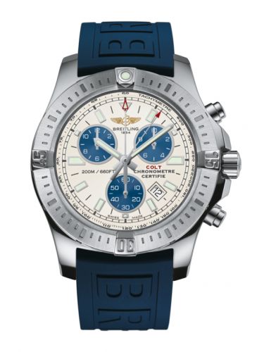 Remontoir à montres pour montre Breitling Colt Colt Chronograph Stratus Argent / Rubber / Pin