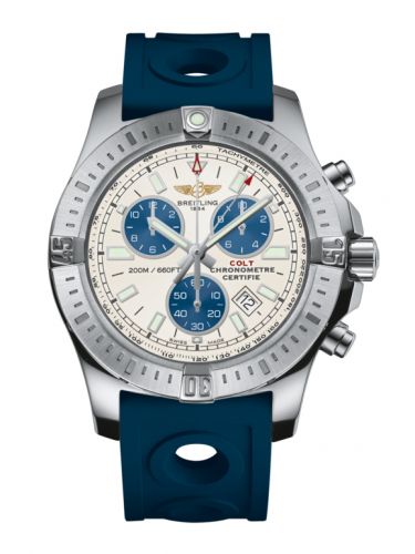 Remontoir à montres pour montre Breitling Colt Colt Chronograph Stratus Argent / Rubber / Pin