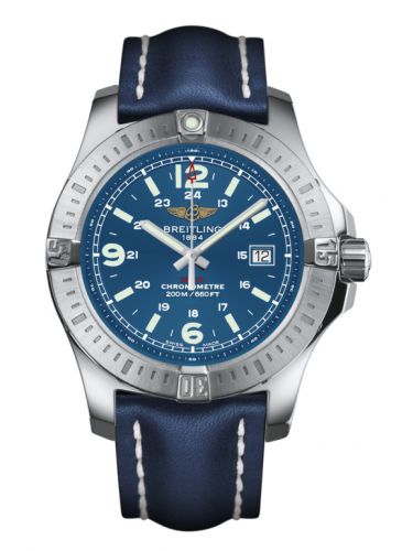 Remontoir à montres pour montre Breitling Colt Colt Quartz Mariner Bleu / Calf / Pin