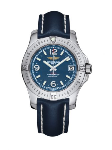 Remontoir à montres pour montre Breitling Colt Colt 36 Mariner Bleu / Calf / Pin