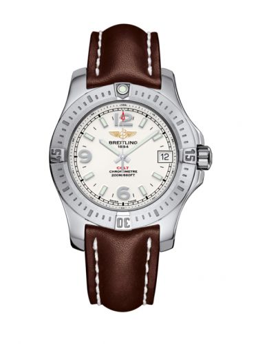 Remontoir à montres pour montre Breitling Colt Colt 36 Stratus Argent / Calf / Pin