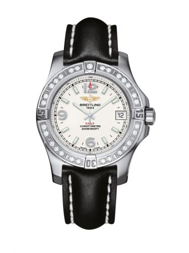 Remontoir à montres pour montre Breitling Colt Colt 36 Diamond / Stratus Argent / Calf