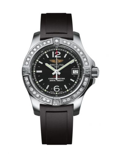 Watch Winder for watch Breitling Colt Colt Lady Diamond / Volcano Black / Rubber / Pin