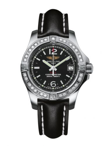 Watch Winder for watch Breitling Colt Colt Lady Diamond / Volcano Black / Calf / Pin