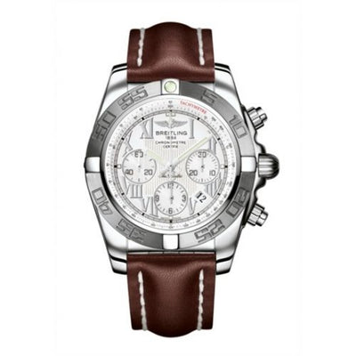 Remontoir à montres pour montre Breitling Chronomat Chronomat 44 Stainless Steel / Blanc - Roman / Calf