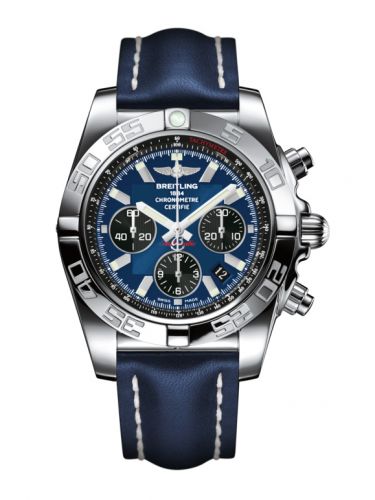 Remontoir à montres pour montre Breitling Chronomat Chronomat 44 Stainless Steel / Noireeye Bleu / Calf