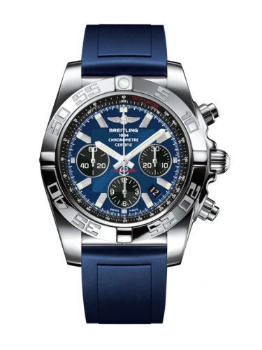 Remontoir à montres pour montre Breitling Chronomat Chronomat 44 Stainless Steel / Noireeye Bleu / Rubber